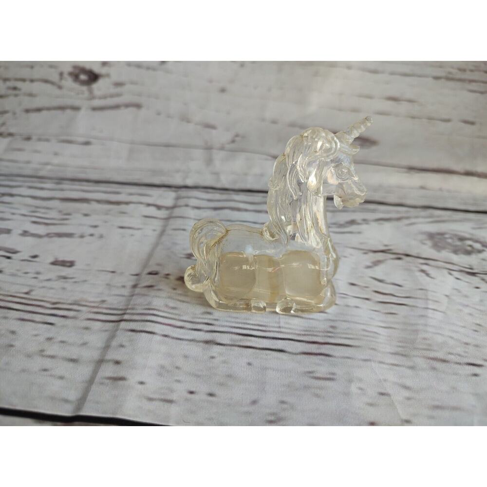 Clear Rare Vintage Unicorn Salt & Pepper Shakers Taiwan Kohara ONLY ONE